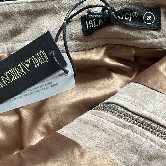 REVOLVE BLANKNYC Suede Moto Mini Skirt Bare it All Size 26 - Picture 5 of 9